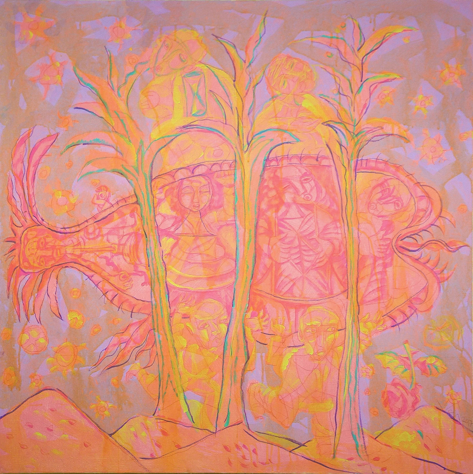 “Oxygen-1”, 2017, Acrylic by Viktor Chumachenko