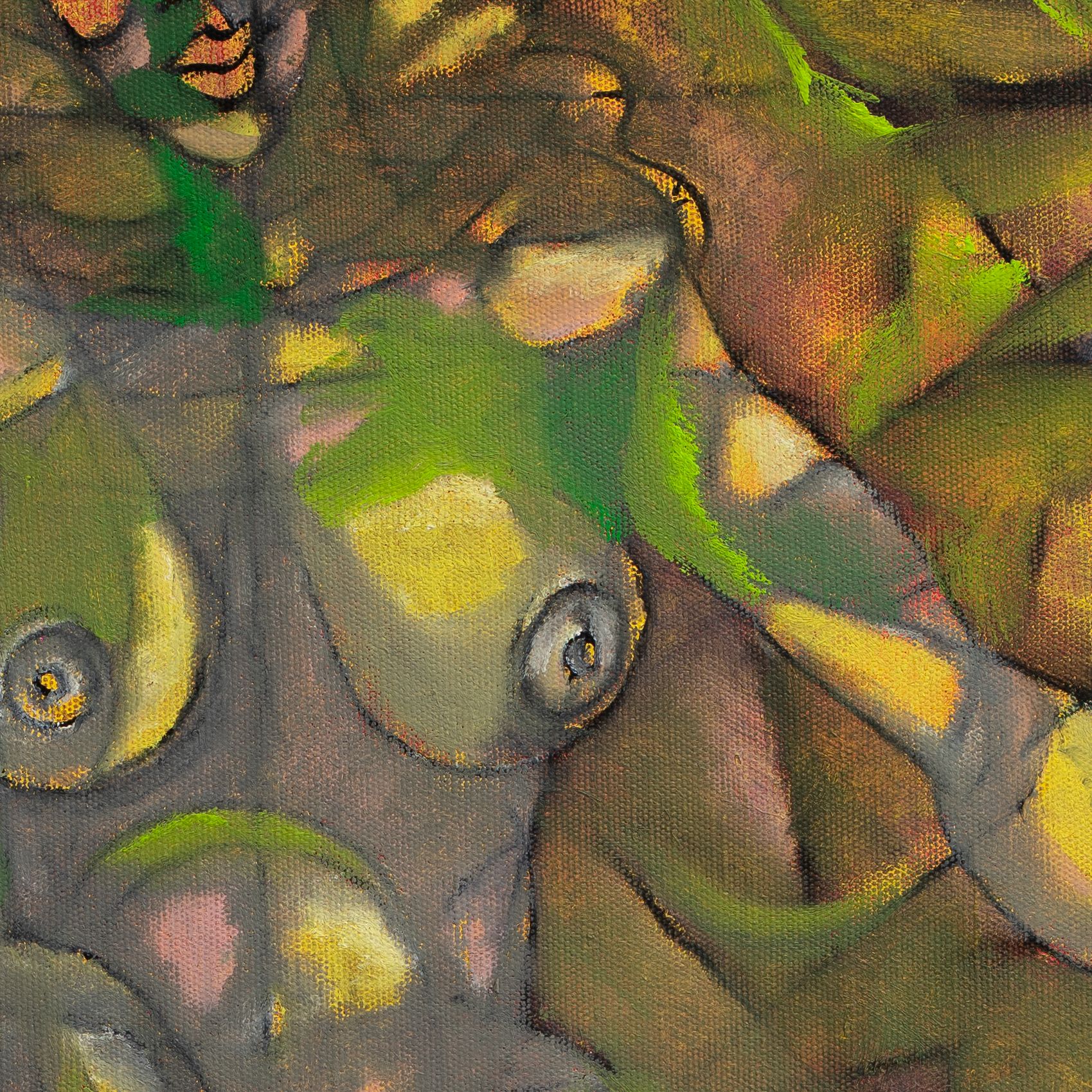 Woman Against a Carpet by Viktor Chumachenko — artwork detail