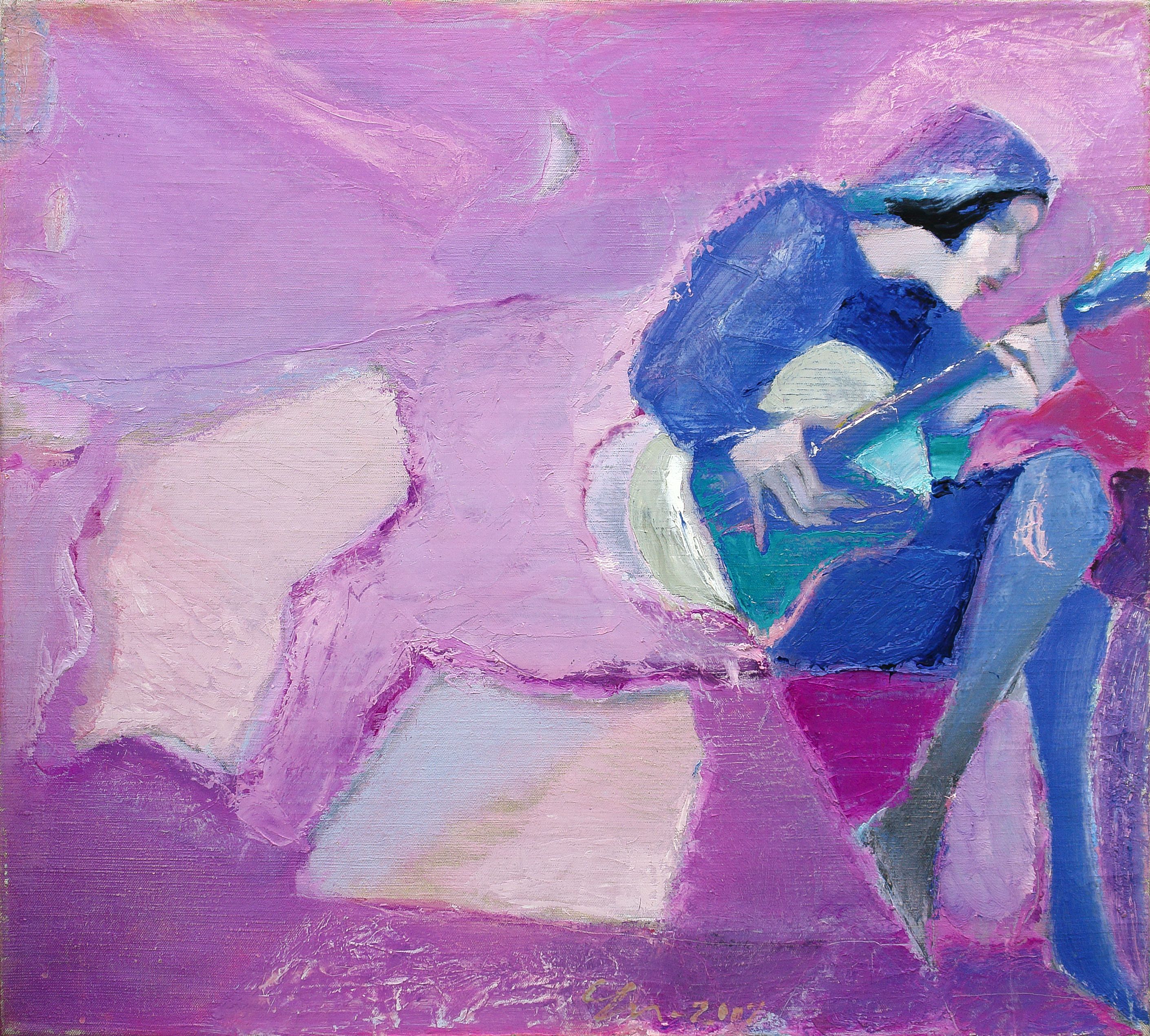 “Guitar”, Painting by Viktor Chumachenko