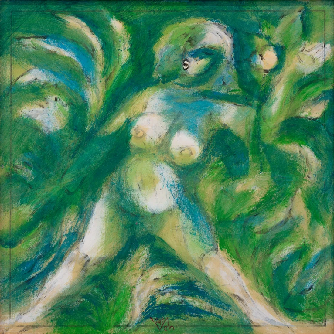 “Spring Girl”, 2019, Acrylic by Viktor Chumachenko