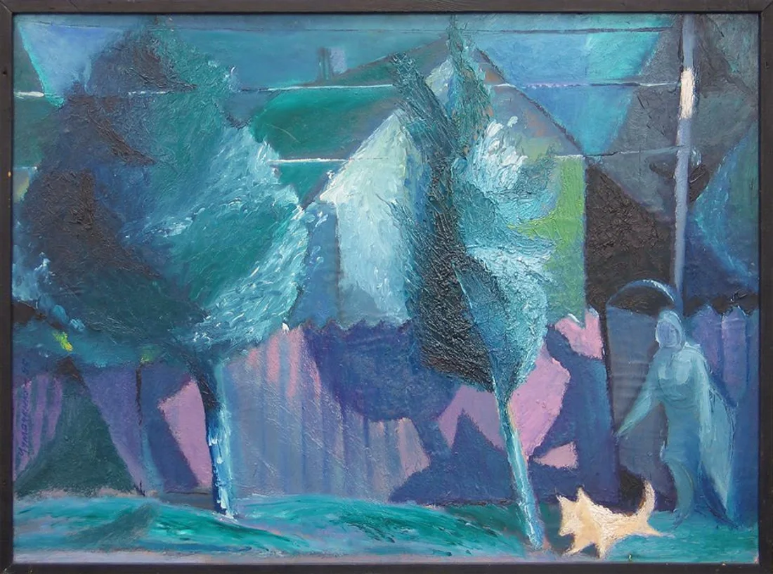 “Who Is There”, 1995, Oil by Viktor Chumachenko