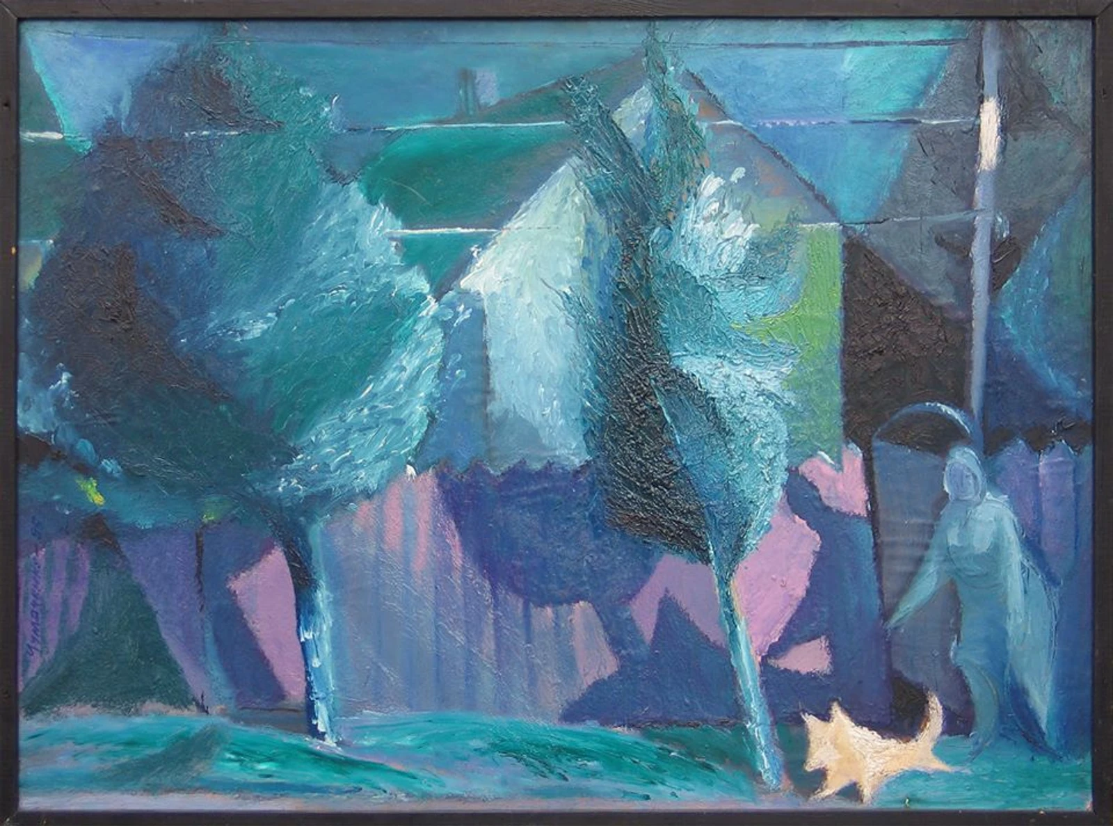 “Who Is There”, 1995, Oil by Viktor Chumachenko