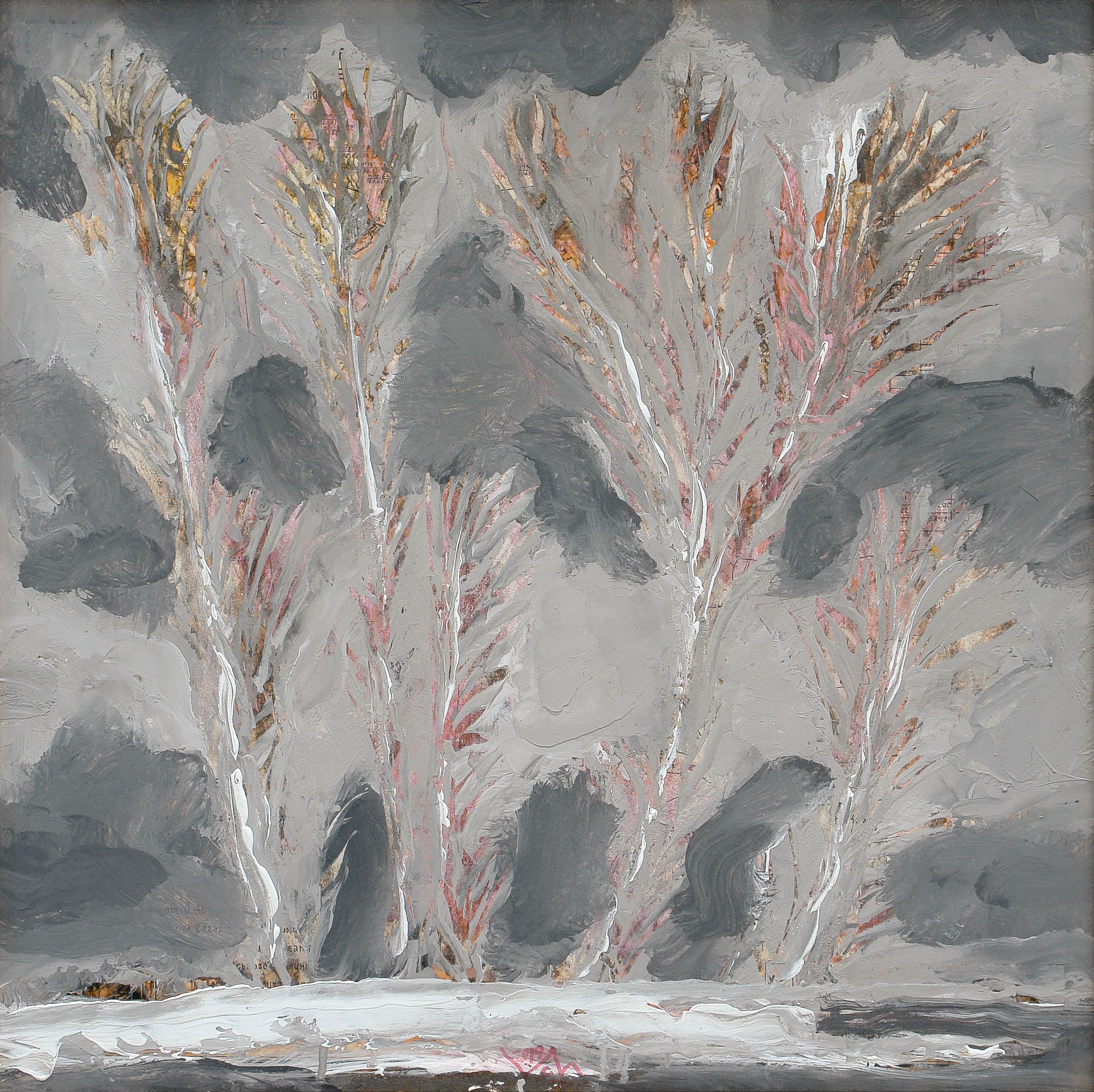 “Trees in Hoarfrost”, Acrylic by Viktor Chumachenko