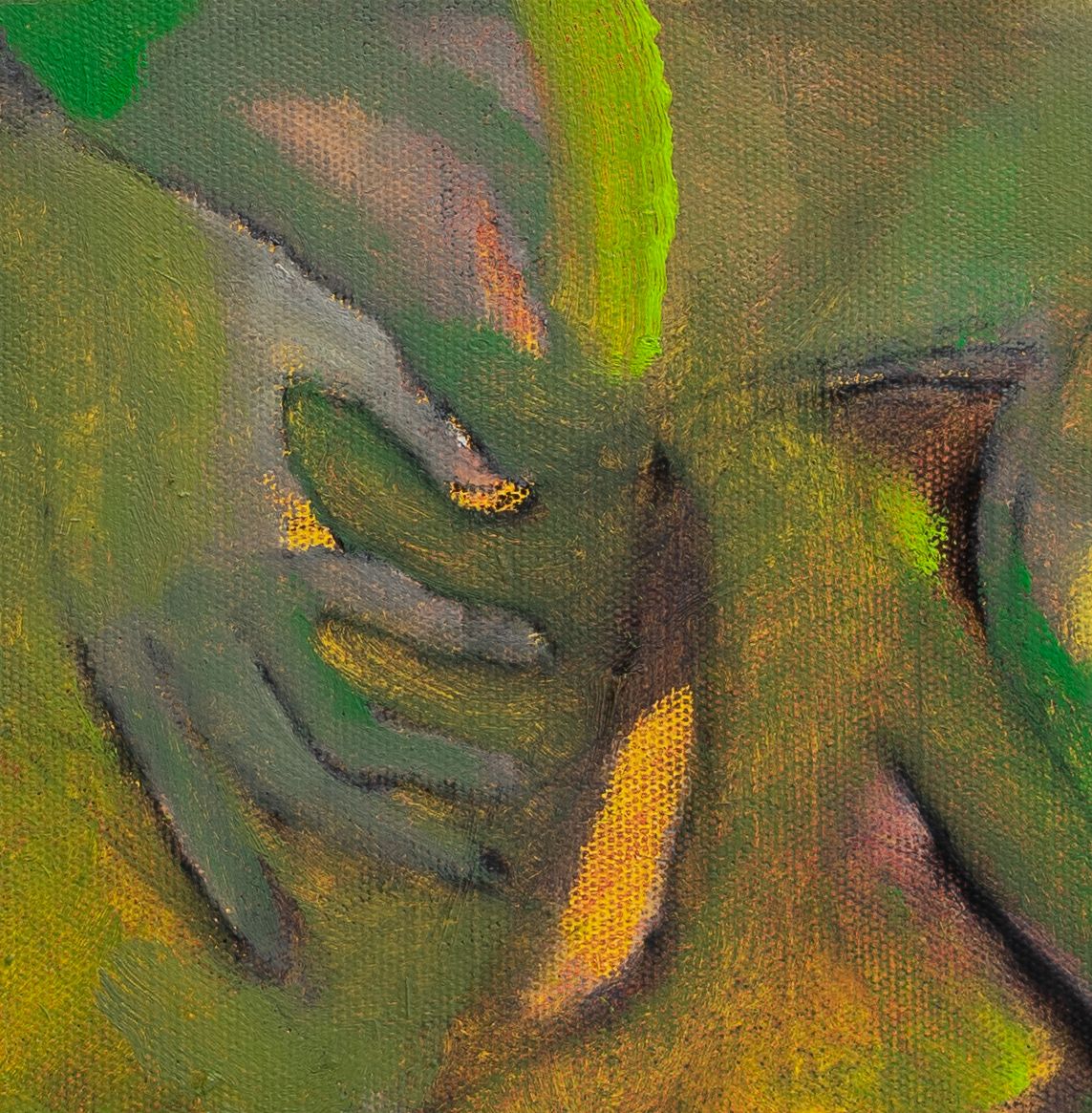 Woman Against a Carpet by Viktor Chumachenko — artwork detail