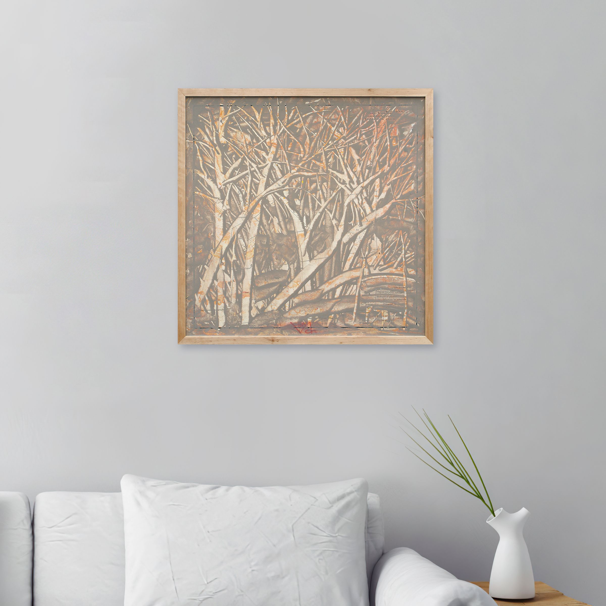 “Fog in the Forest” by Viktor Chumachenko — shown in an interior