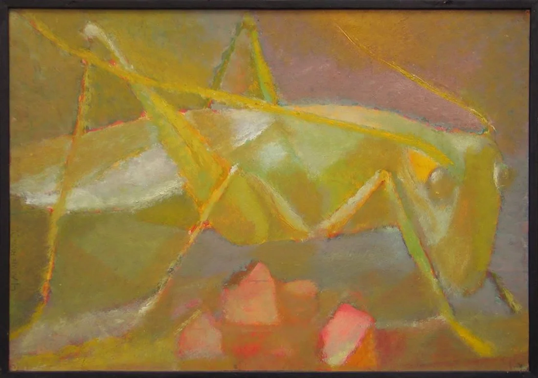 “Grasshopper”, 1992, Oil by Viktor Chumachenko