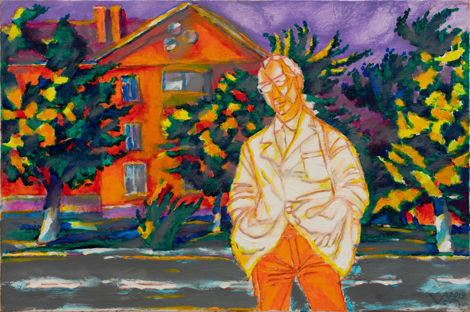 “Evening”, 2019, Acrylic by Viktor Chumachenko