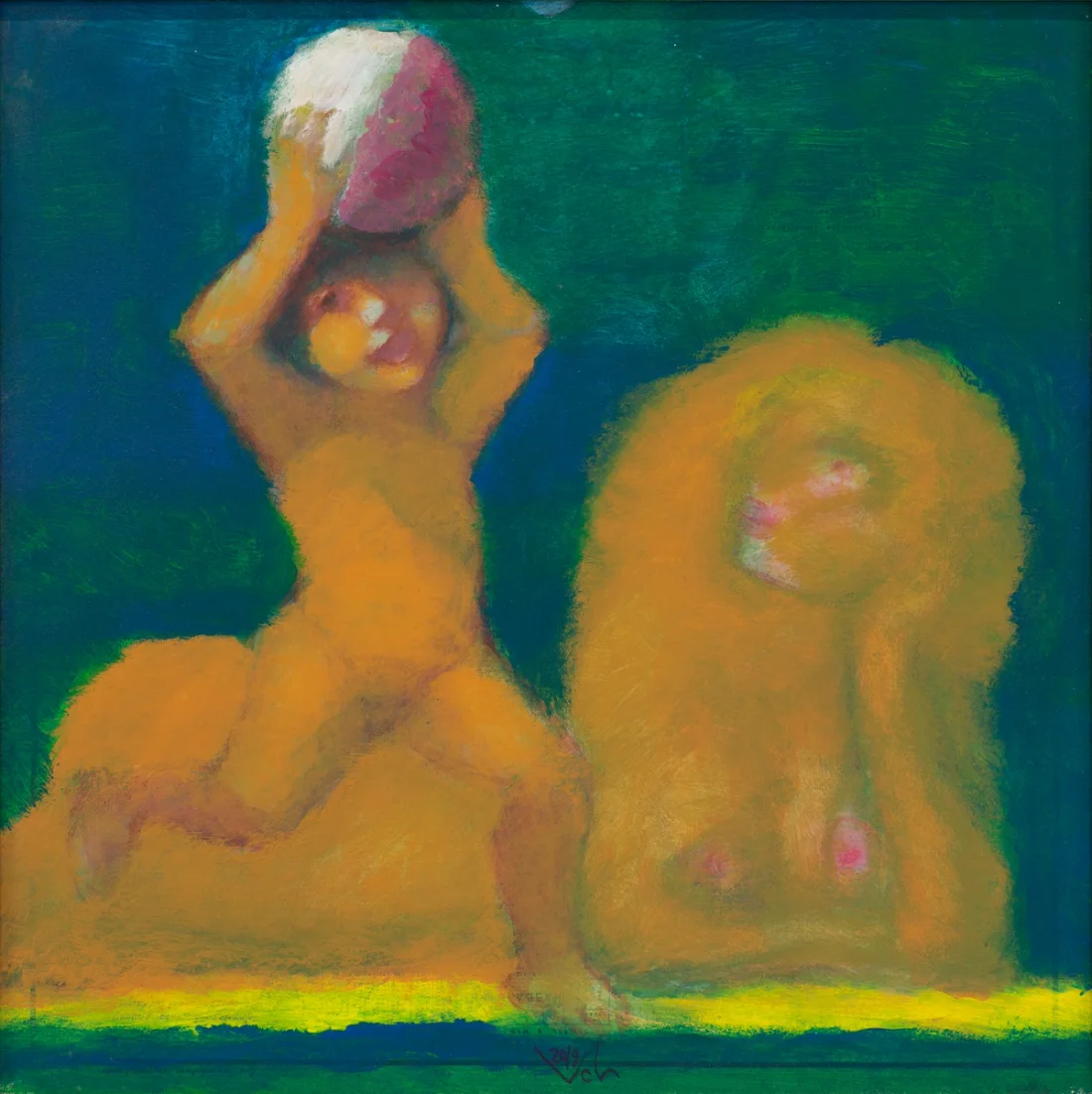 “Let's Play!”, 2019, Acrylic by Viktor Chumachenko