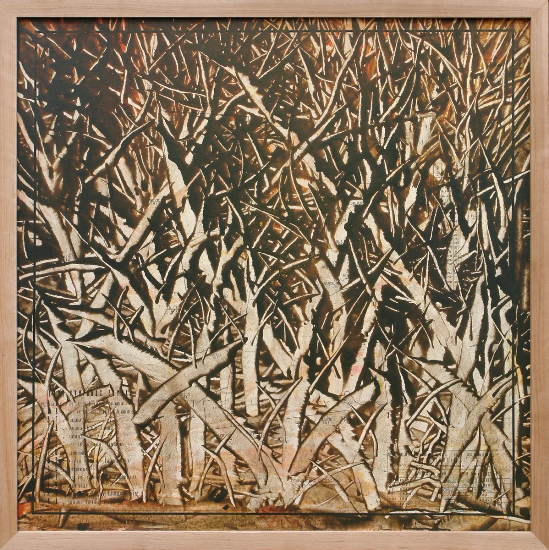 “Overgrown Forest”, 2020, Acrylic by Viktor Chumachenko