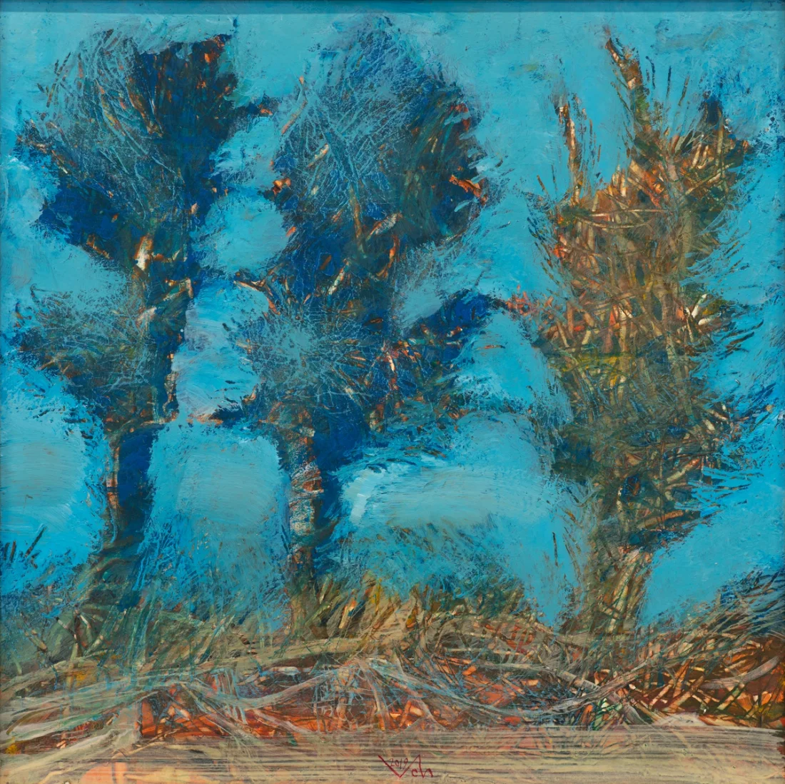 “Dance of Trees”, 2019, Acrylic by Viktor Chumachenko