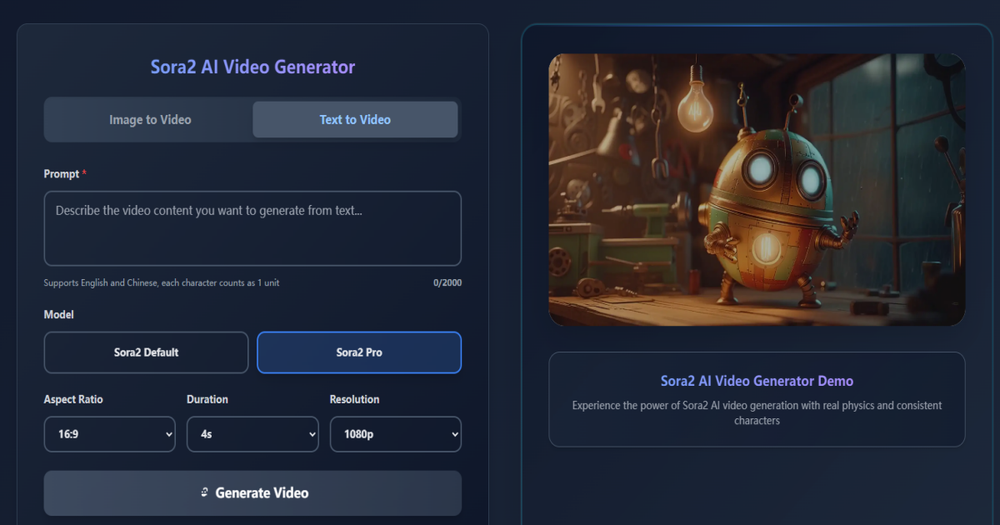Sora2 AI Video Generator