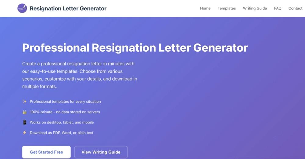 image of Resignation Letter Template