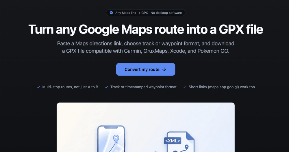image of GMaps To GPX image of GMaps To GPX