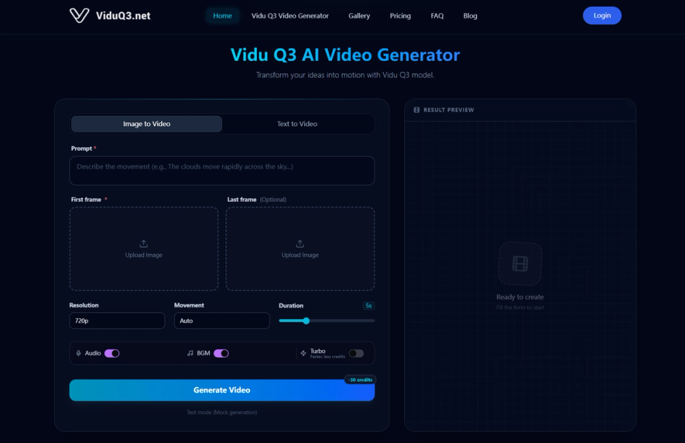 image of Vidu Q3 AI