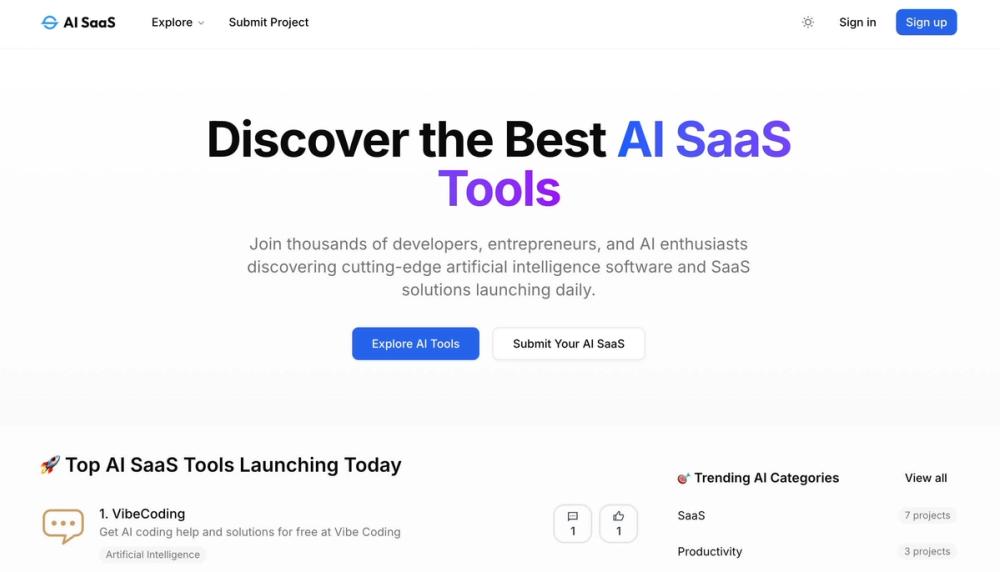 image of AI SaaS Discovery Platform