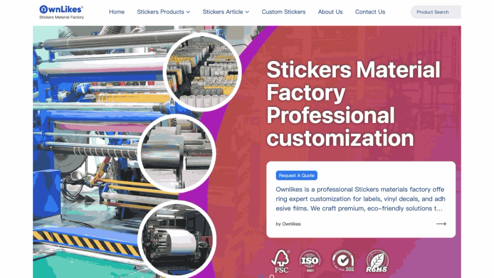 Ownlikes Label Stickers Material Factory