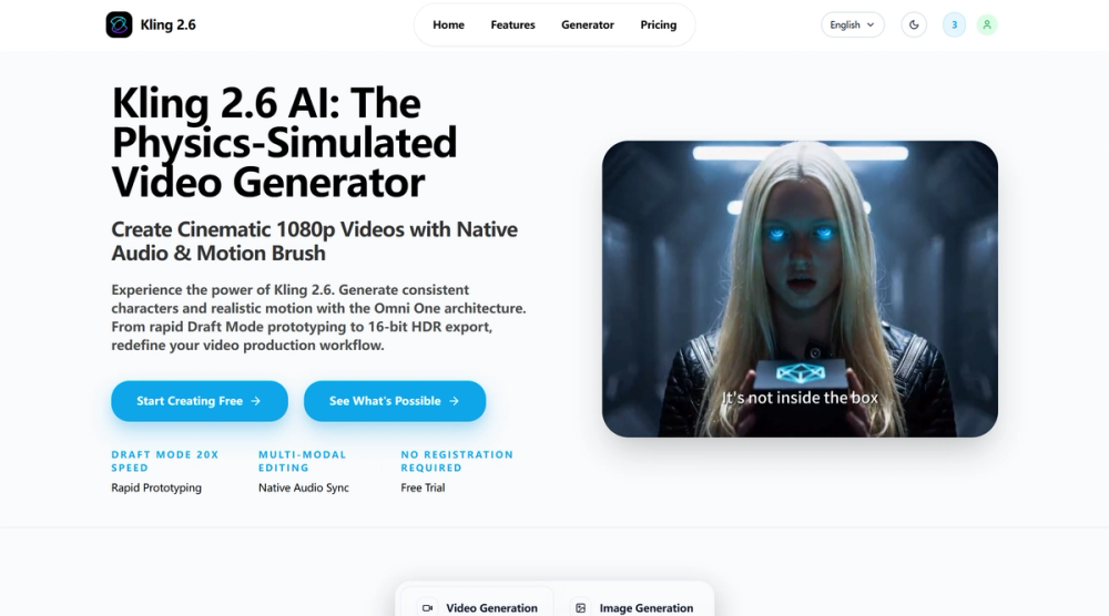 image of Kling 2.6 AI image of Kling 2.6 AI