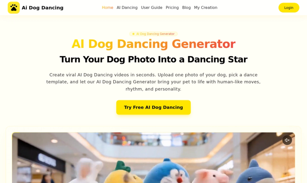 image of AI Dog Dancing Video Generator