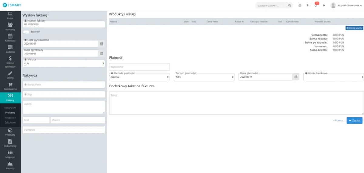 Recenzja: Csmart – system CRM