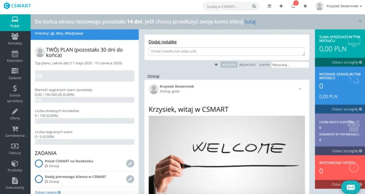 Recenzja: Csmart – system CRM