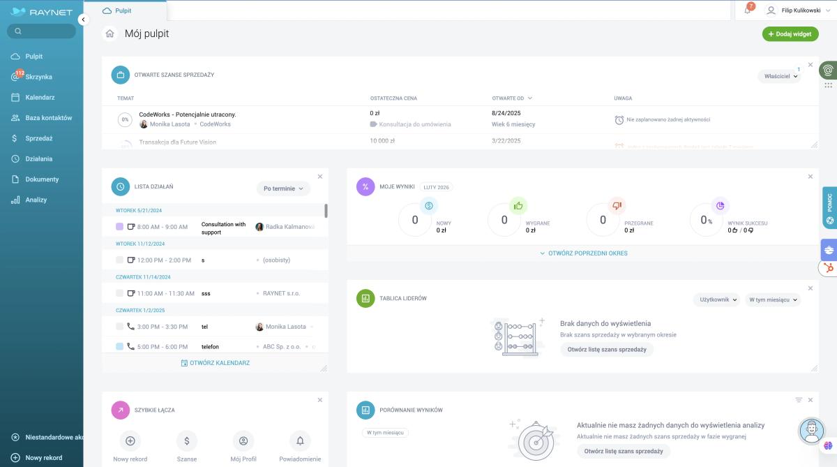 Recenzja 2026/2027: Raynet CRM Professional