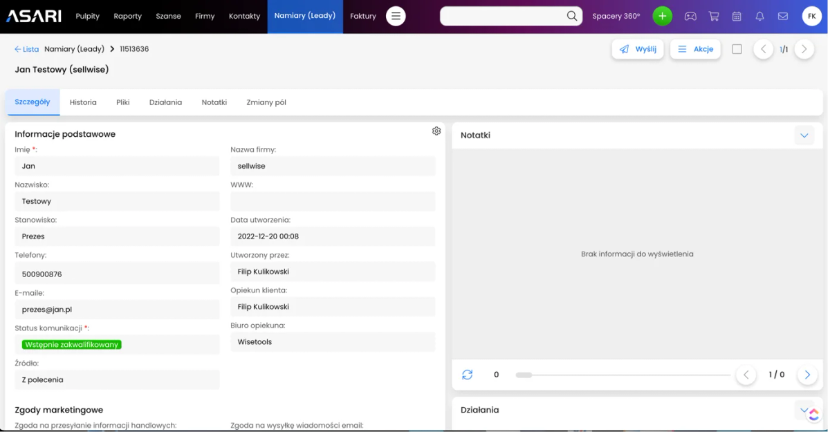 Recenzja: Asari – system CRM