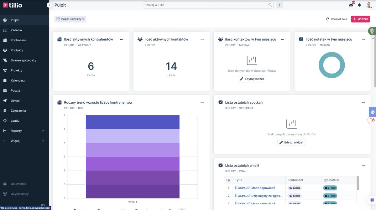 Recenzja 2026/2027: Tillio CRM Grow