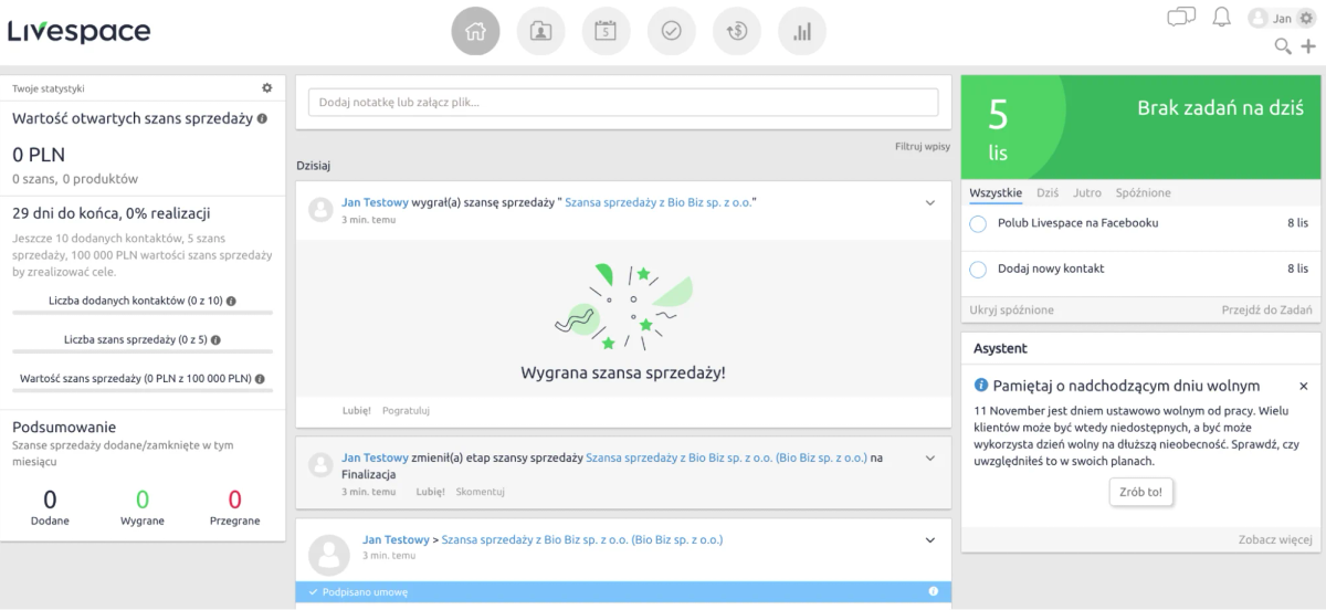 Recenzja: Livespace – system CRM