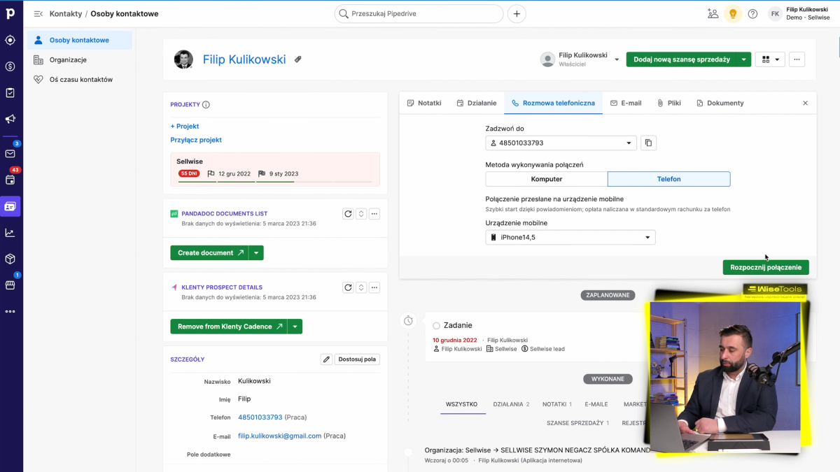 Oprogramowanie CRM LiveSpace udostępnia mobilny CRM w postaci aplikacji