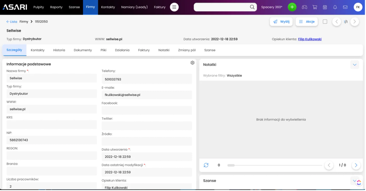 Recenzja: Asari – system CRM