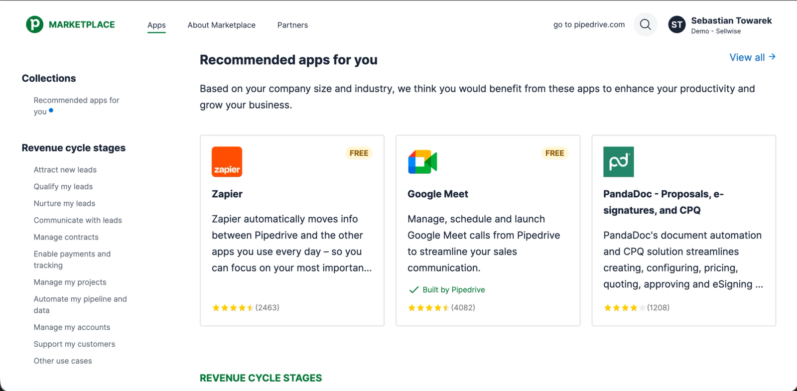 Pipedrive CRM od środka - Marketplace