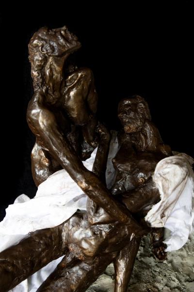 Holy Virgin Mary, mother of God, holding a dead Jesus, Lord and saviour of the world