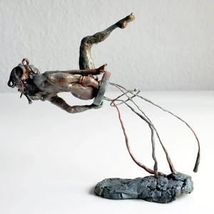 unique fine arts contemporary bronze copper sculpture trust stool women feet ashikoki