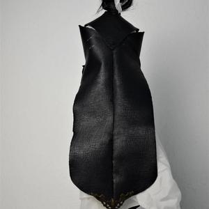Draped black poncho haut couture 