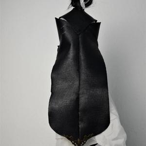 Draped black poncho haut couture