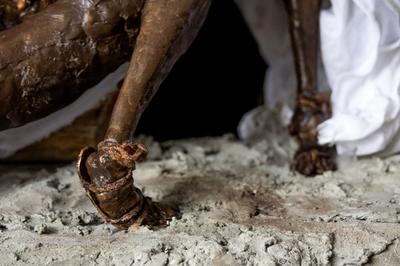 Holy Virgin Mary, mother of God, holding a dead Jesus, Lord and saviour of the world