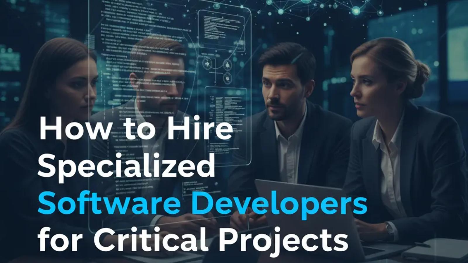 How to Hire Specialized Software Developers for Critical Projects