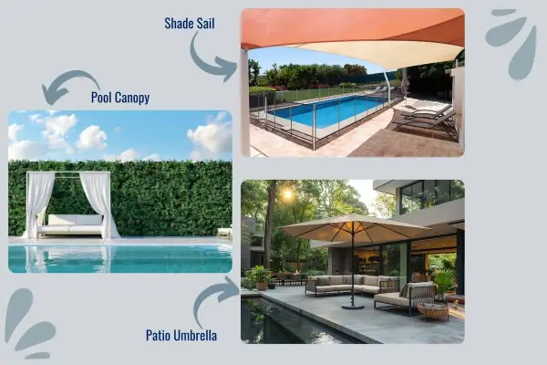 Comparing pool shade ideas