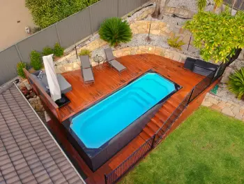 Plunge Pool installed around a deck