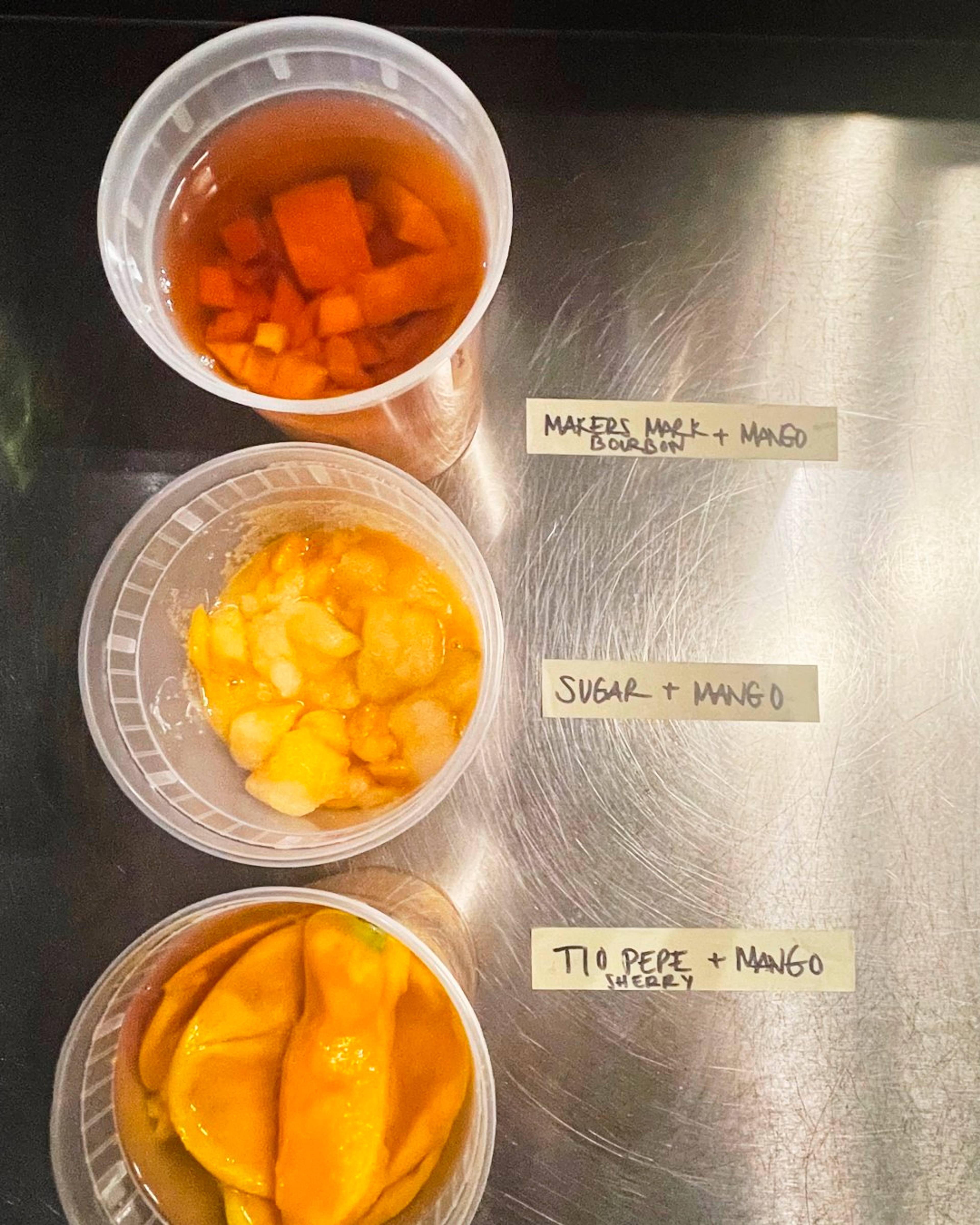 Different mango combinations in pots