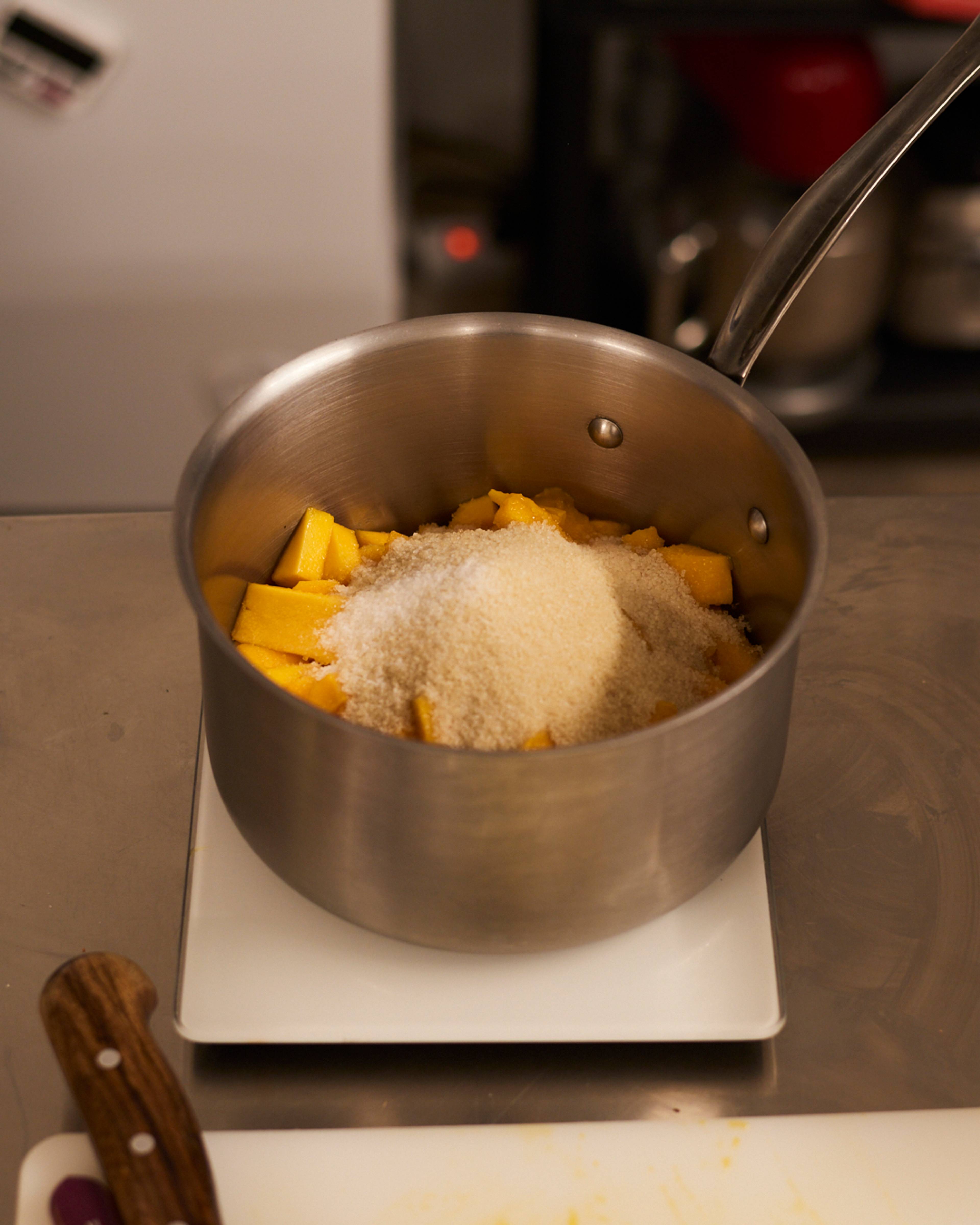 ingredients in the saucepan