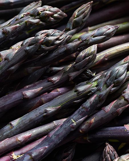 purple asparagus stalks