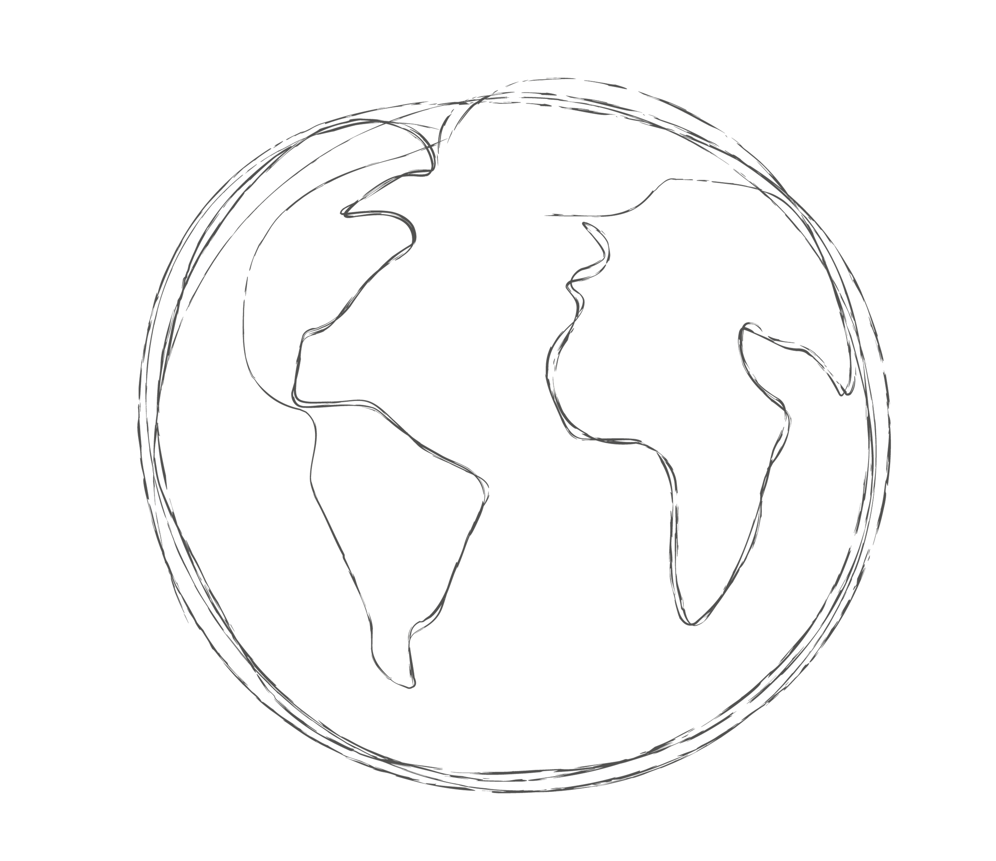 outline of a globe