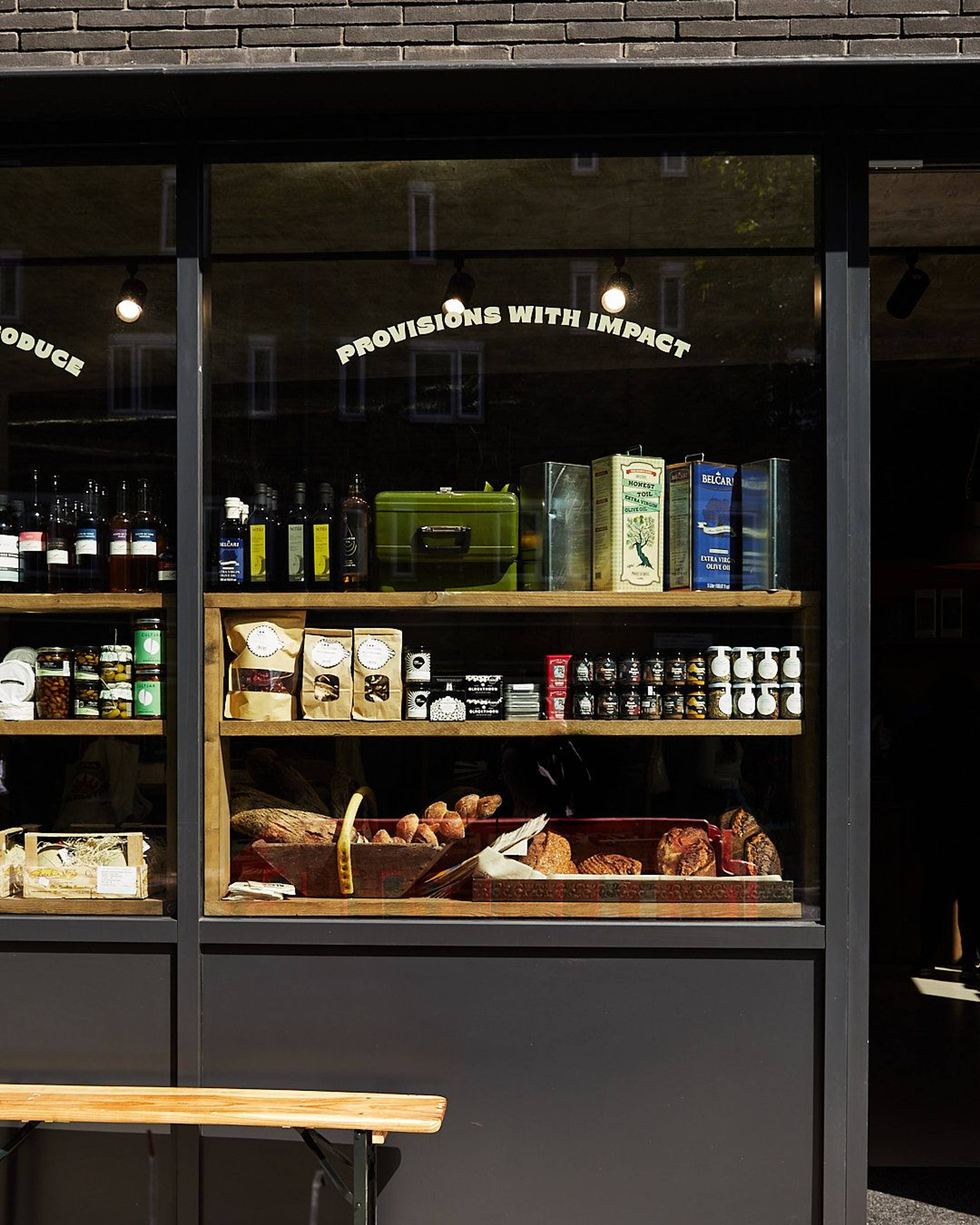 Looking in the window at the dockley road store