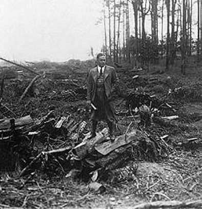 Bobby Jones on the site where Augusta National would be designed