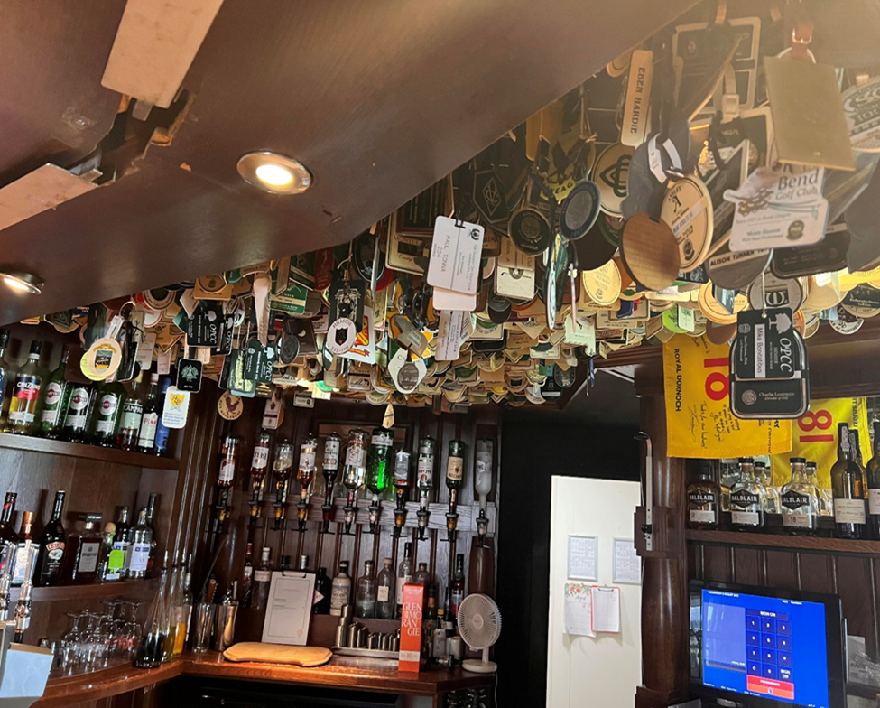 The cozy 19th Hole at The Royal Golf Hotel, Royal Dornoch