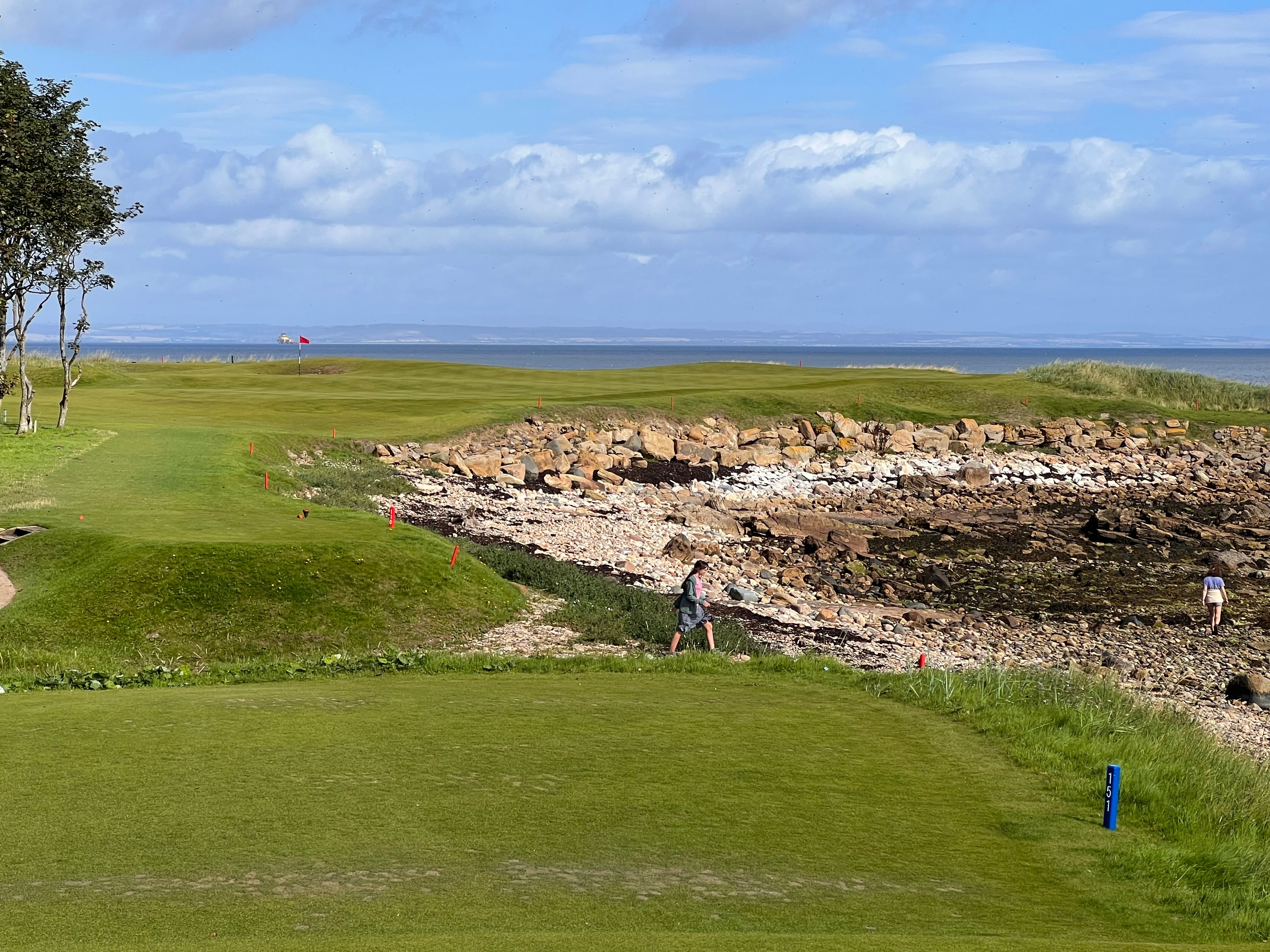 The rough and rugged par-3 fifteenth