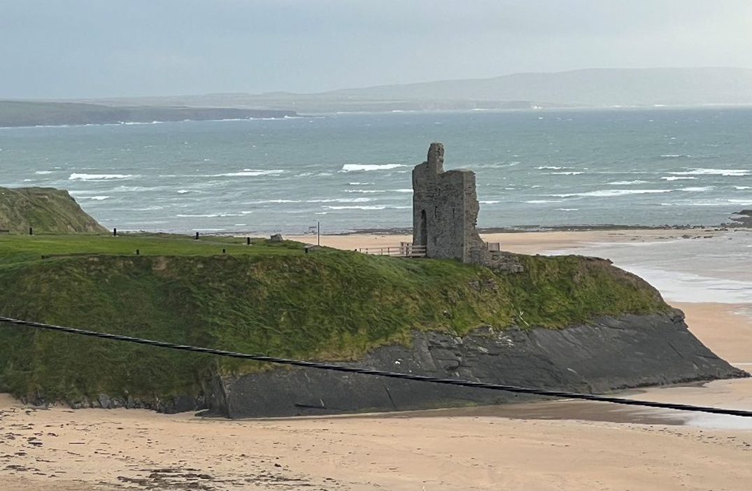 Ballybunion’s logo, A Norse Castle from circa 600 AD, welcoming you to the battle that will ensue