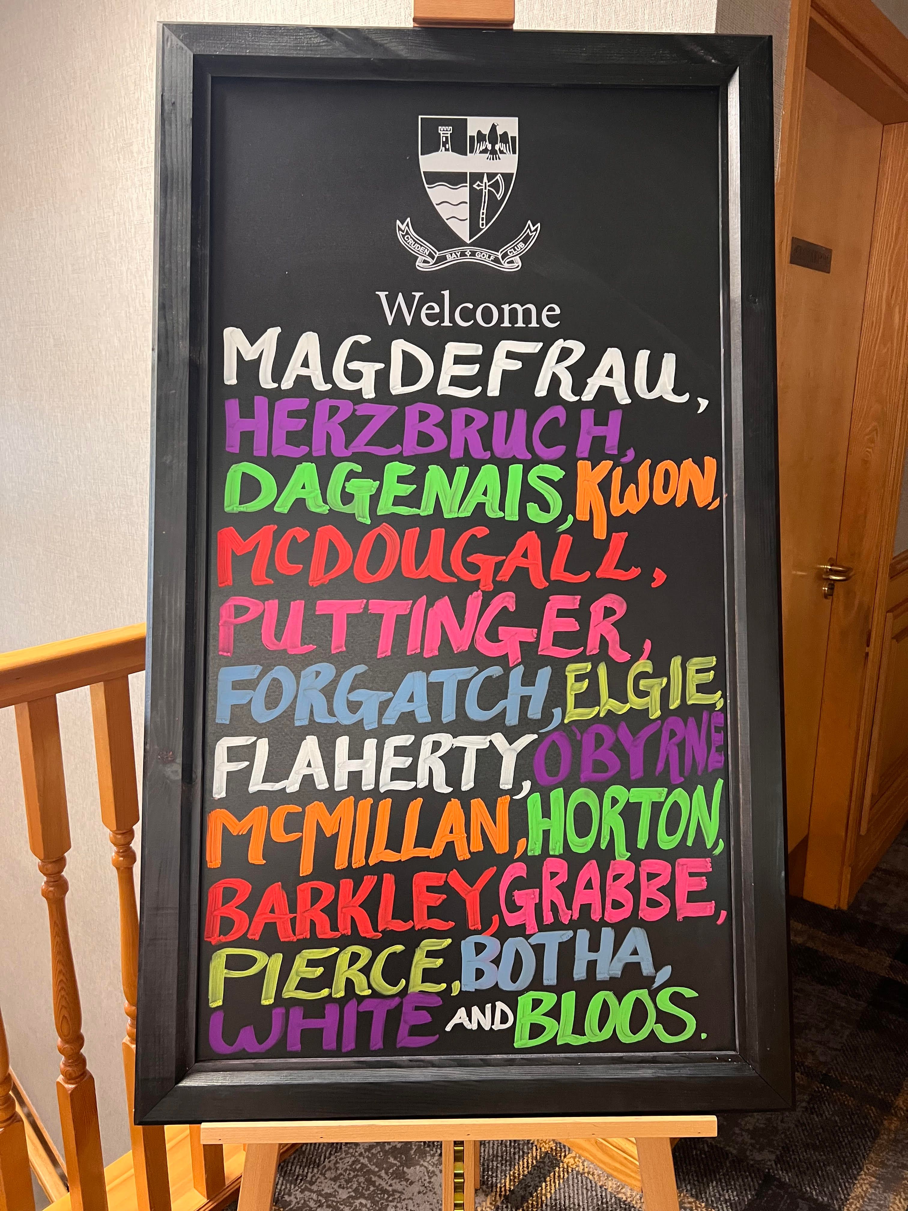 A warm Cruden Bay welcome to the 19th hole