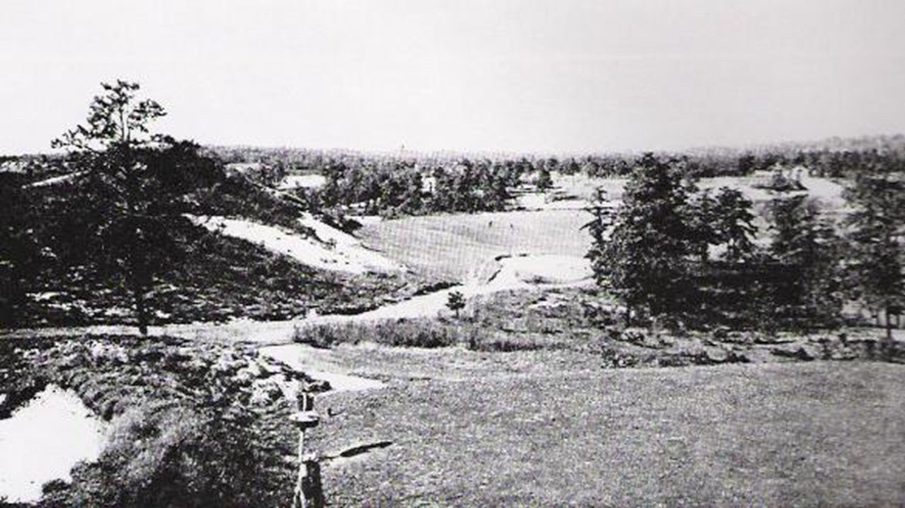 An early view of the 18th-an impressive panorama including sandy tears in the adjoining hill.